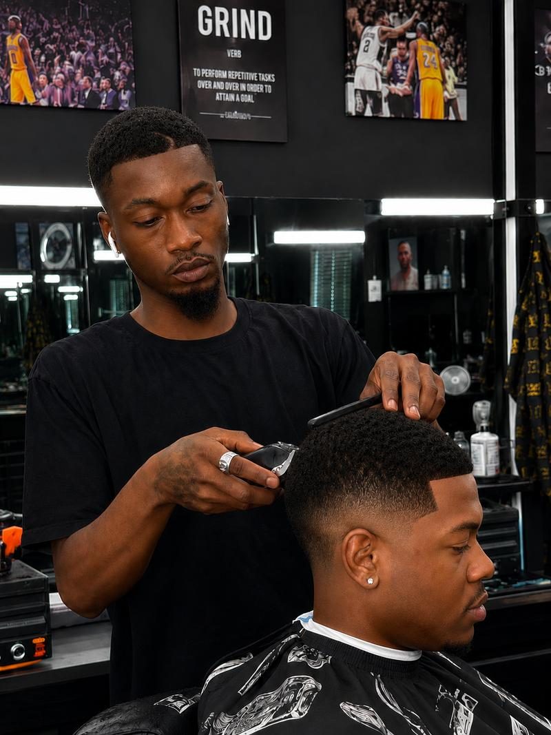 Hondo the Barber cutting a client’s hair at Dior Barbershop